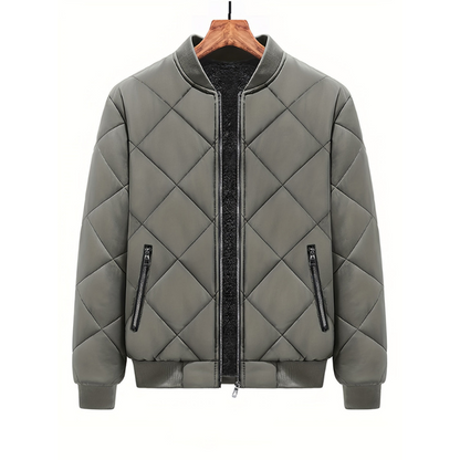 Herren Steppjacke im urbanen Stil - grün