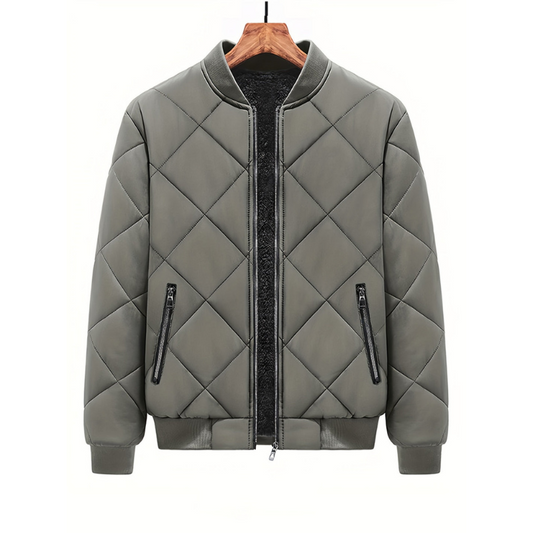 Herren Steppjacke im urbanen Stil - grün