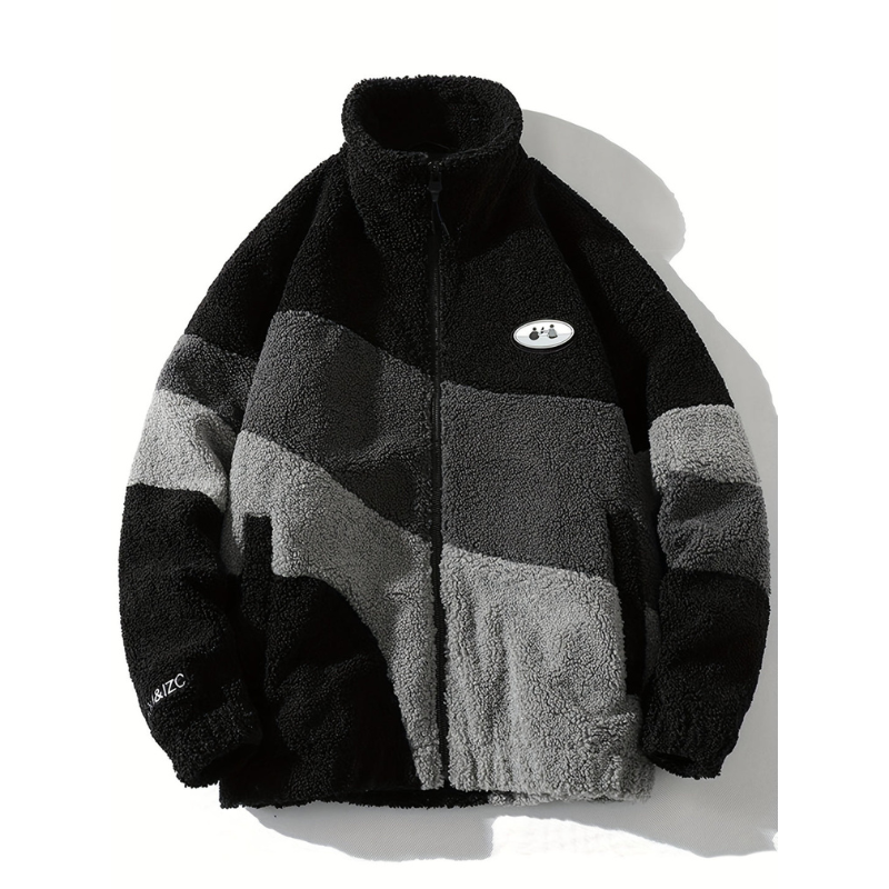 Herren Winterjacke im lässigen Stil - schwarz