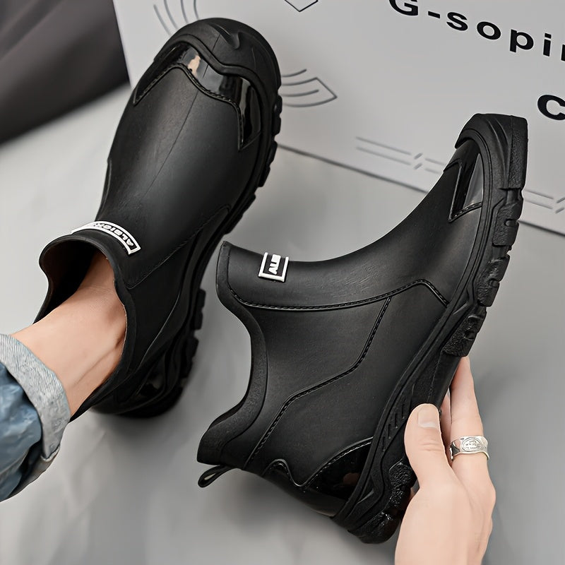 Herren Slip-On Winterboots ohne Schnürung - schwarz