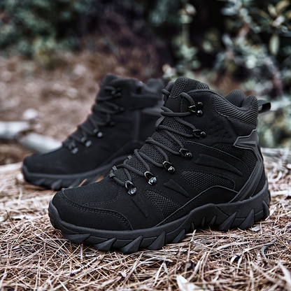Herren Wanderschuhe im Mid-Top Design - schwarz