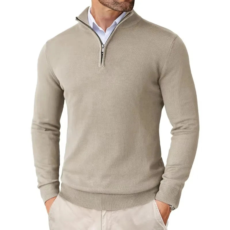 Herren Strickpullover mit Half-Zip