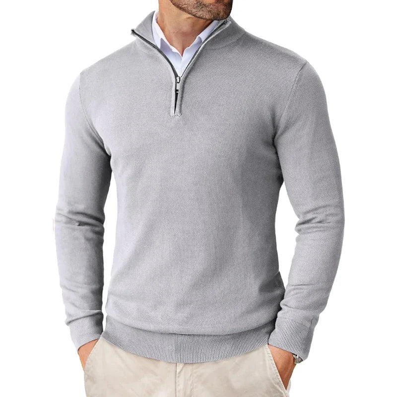 Herren Strickpullover mit Half-Zip