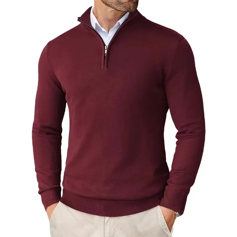 Herren Strickpullover mit Half-Zip