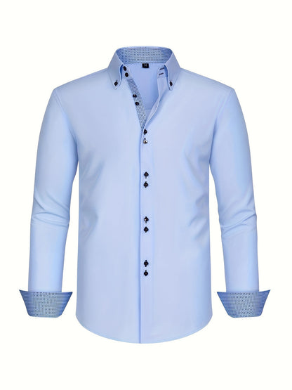 Herren Hemd mit Stretch-Anteil - blau