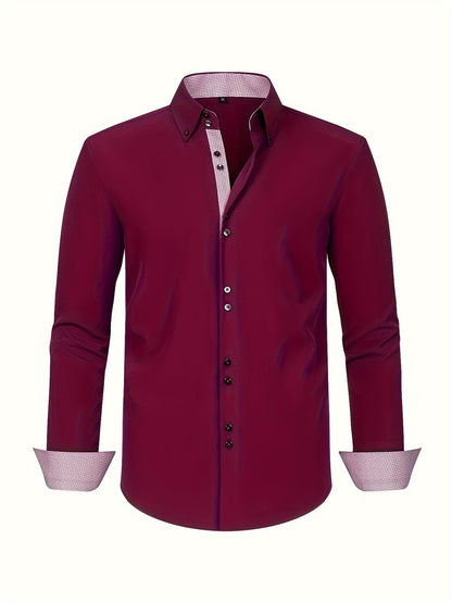 Herren Hemd mit Stretch-Anteil - rot