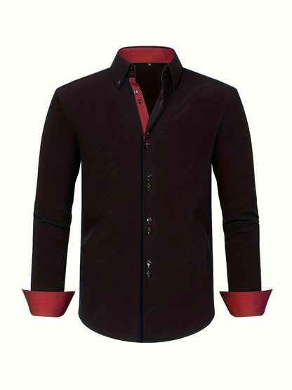 Herren Hemd mit Stretch-Anteil - schwarz