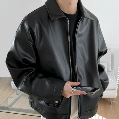 Winterjacke Herren im Oversized Streetwear Stil - schwarz