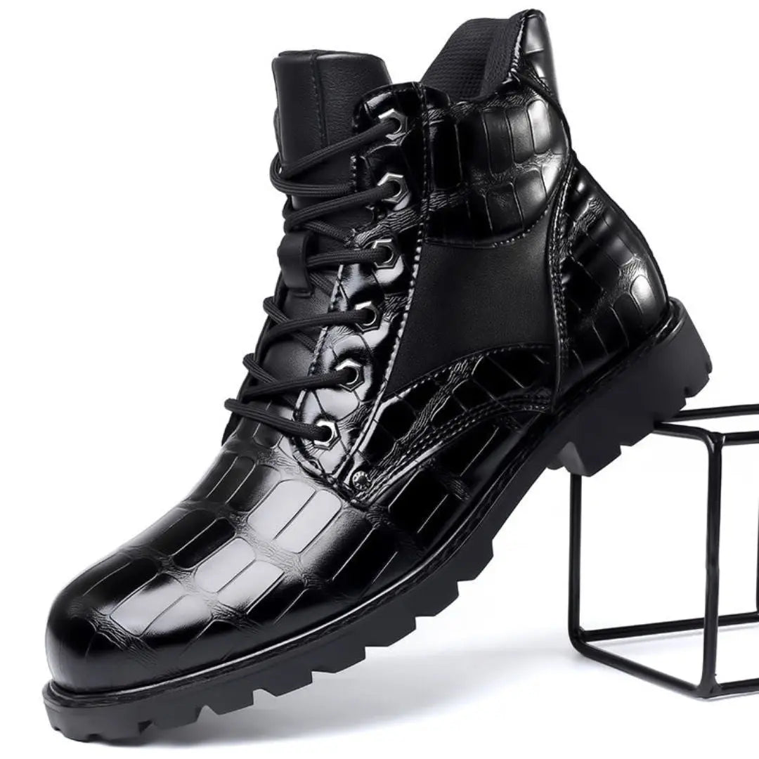 Herren Boots mit robustem modernem Design - schwarz