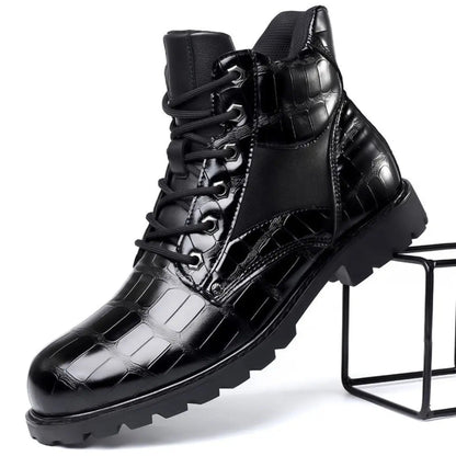 Herren Boots mit robustem modernem Design - schwarz