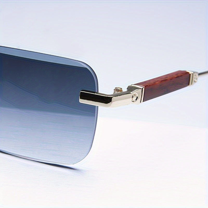 Herren Sonnenbrille mit eckigem Metallrahmen