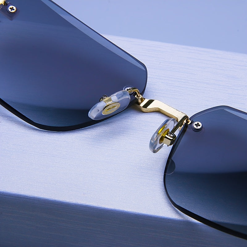 Herren Sonnenbrille mit eckigem Metallrahmen