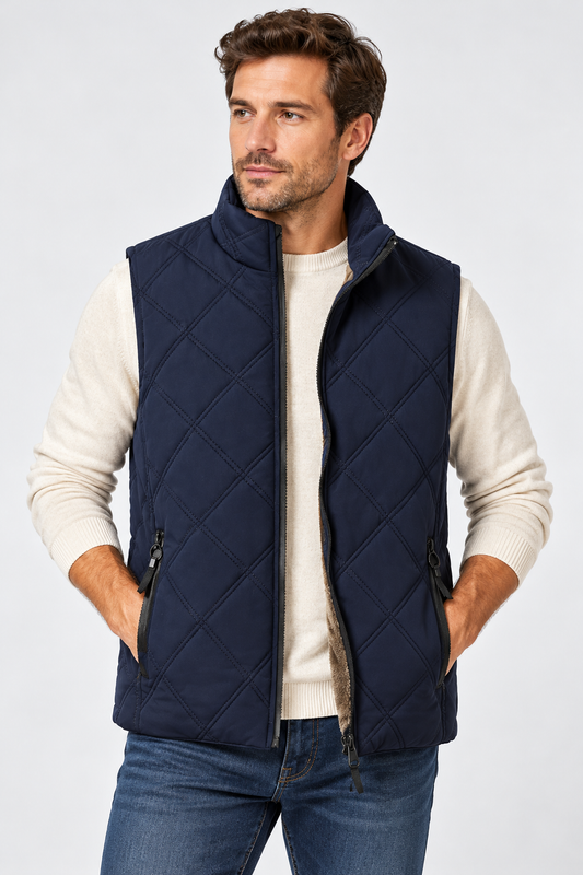 Herren Weste | Slim Fit Steppdesign | Kleider Herrenmode