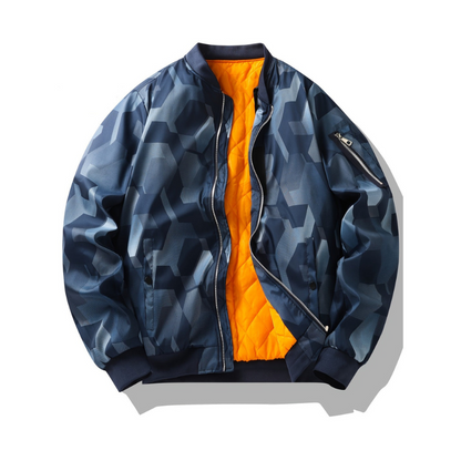 Herren Bomberjacke im Vintage Stil - blau