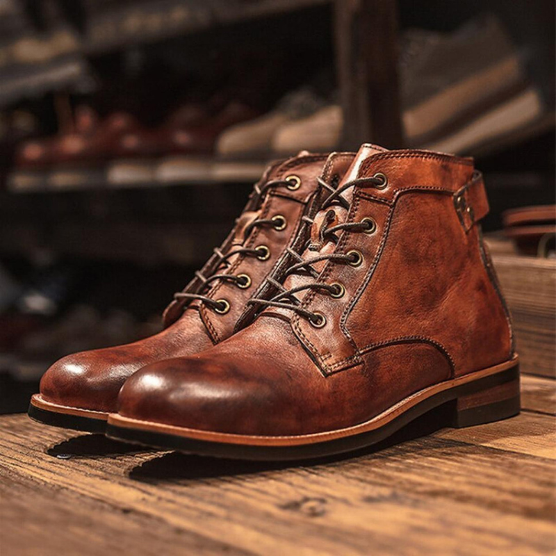 Winter Boots Herren in klassischer Form - braun