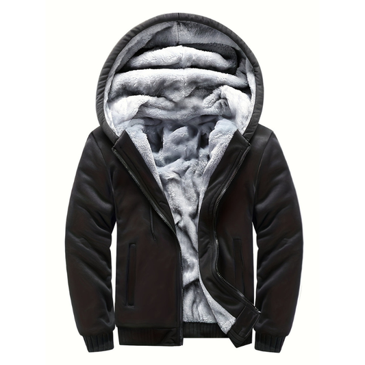 Jacke Herren im Casual Look mit Futter - schwarz