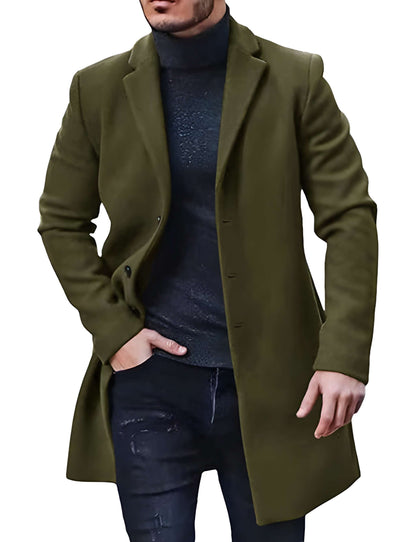 Herren Mantel im klassischen Look - grün