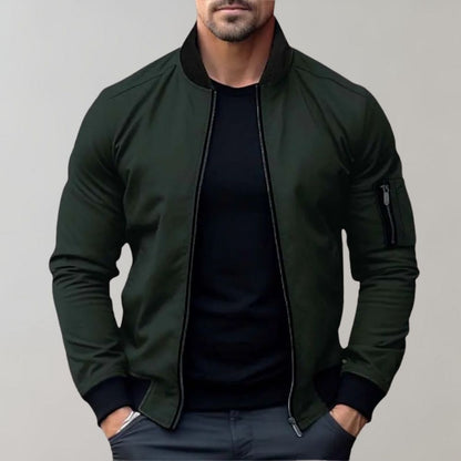 Herren Übergangsjacke im Windbreaker-Stil - grün