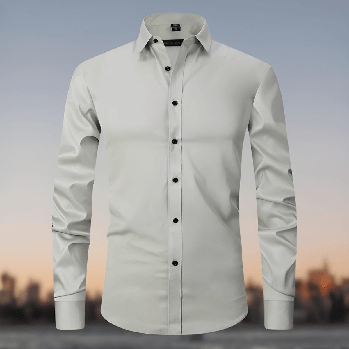 Herren Hemd als Slim Fit Bluse - grau