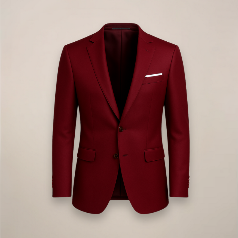 Herren Blazer im Slim Fit Schnitt - rot