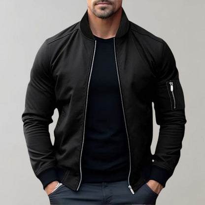 Herren Übergangsjacke im Windbreaker-Stil - schwarz