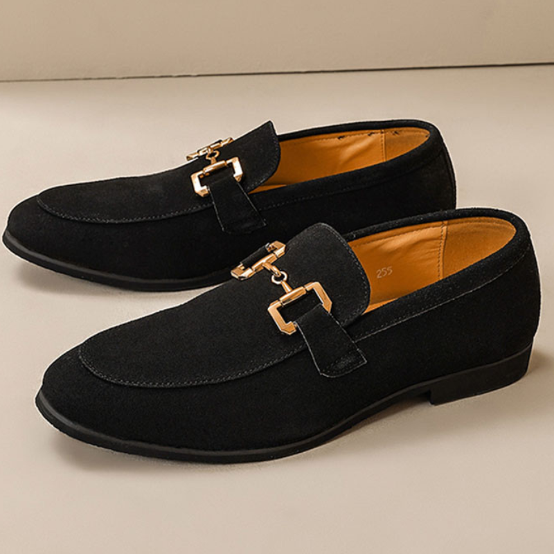 Herren Loafer mit klassischen Schnallen - schwarz