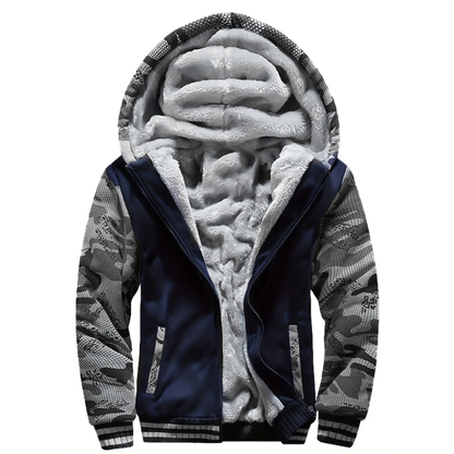 Jacke Herren im Casual Look mit Futter - blau