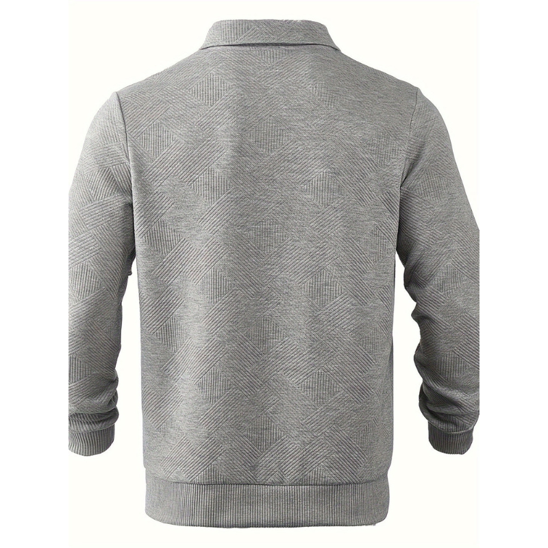 Herren Henley Pullover mit geometrischem Muster