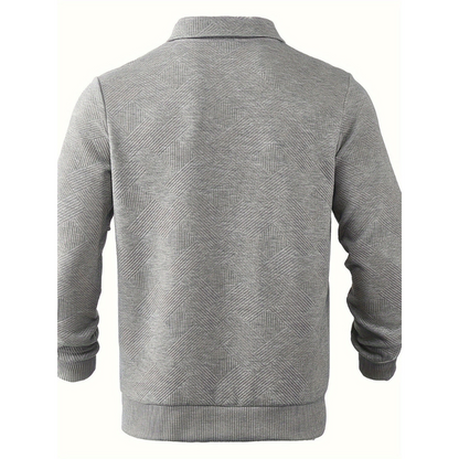 Herren Henley Pullover mit geometrischem Muster