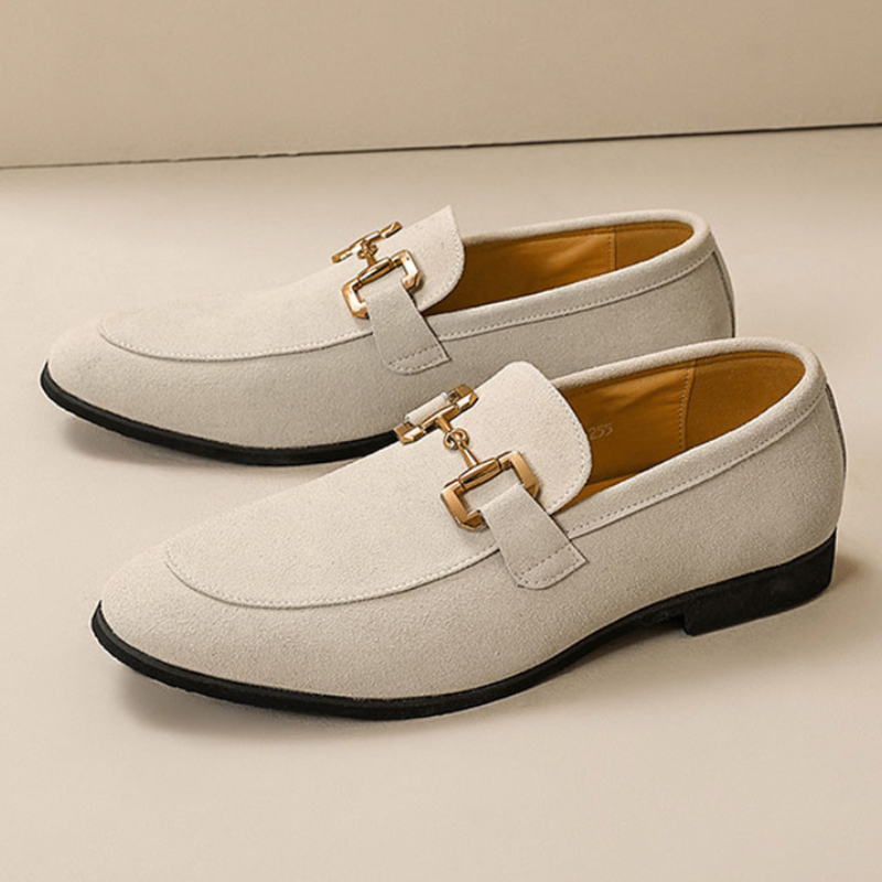 Herren Loafer mit klassischen Schnallen - beige
