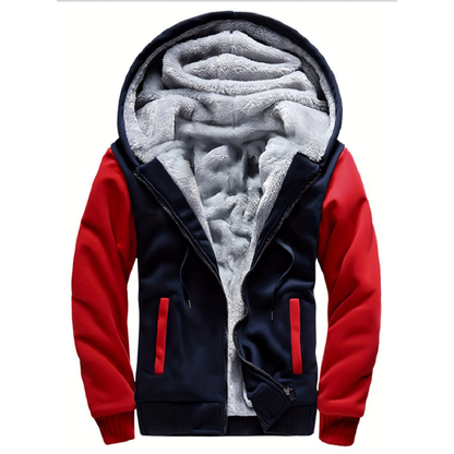Jacke Herren im Casual Look mit Futter - rot
