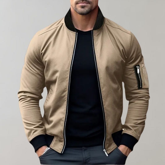 Herren Übergangsjacke im Windbreaker-Stil - khaki