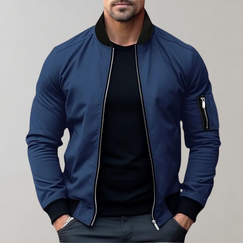 Herren Übergangsjacke im Windbreaker-Stil - blau