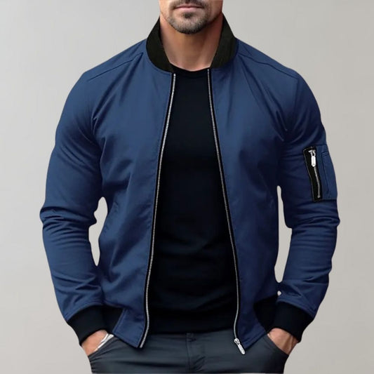 Herren Übergangsjacke im Windbreaker-Stil - blau