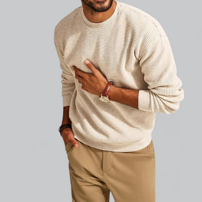 Herren Strickpullover mit Rundhals und langen Ärmeln