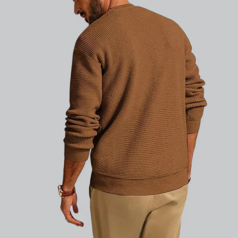 Herren Strickpullover mit Rundhals und langen Ärmeln