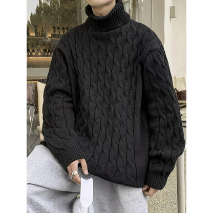 Herren Oversize Pullover mit langen Ärmeln - graphit