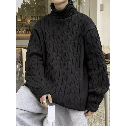 Herren Oversize Pullover mit langen Ärmeln - graphit