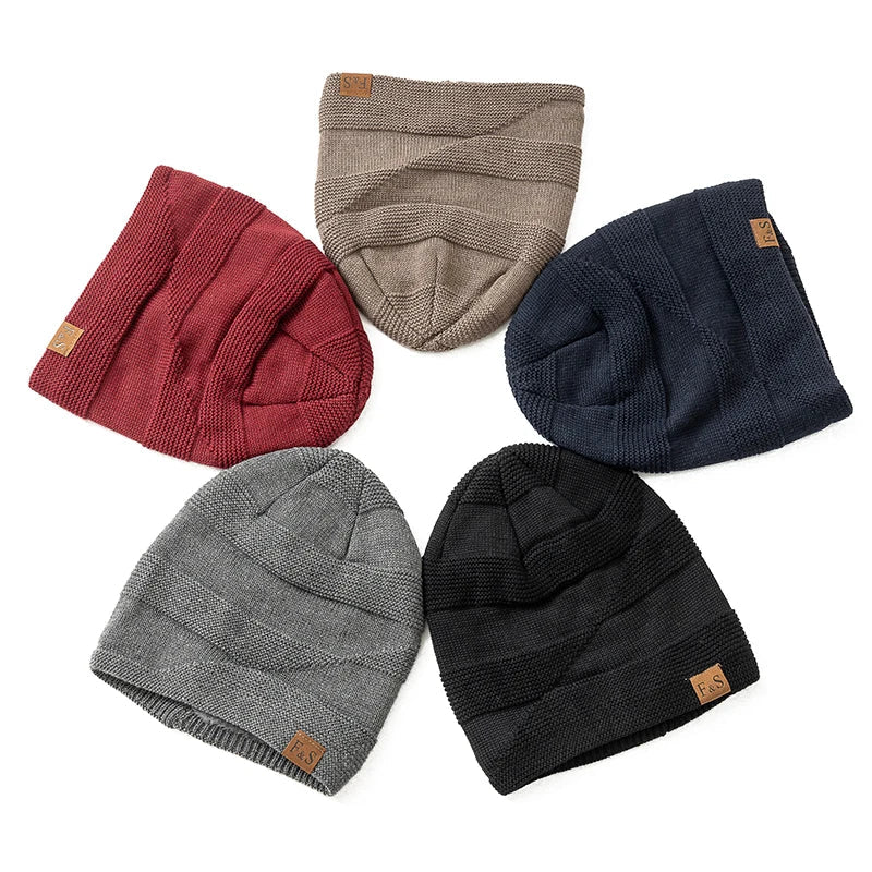 Herren Mütze Beanie mit Plüschfutter