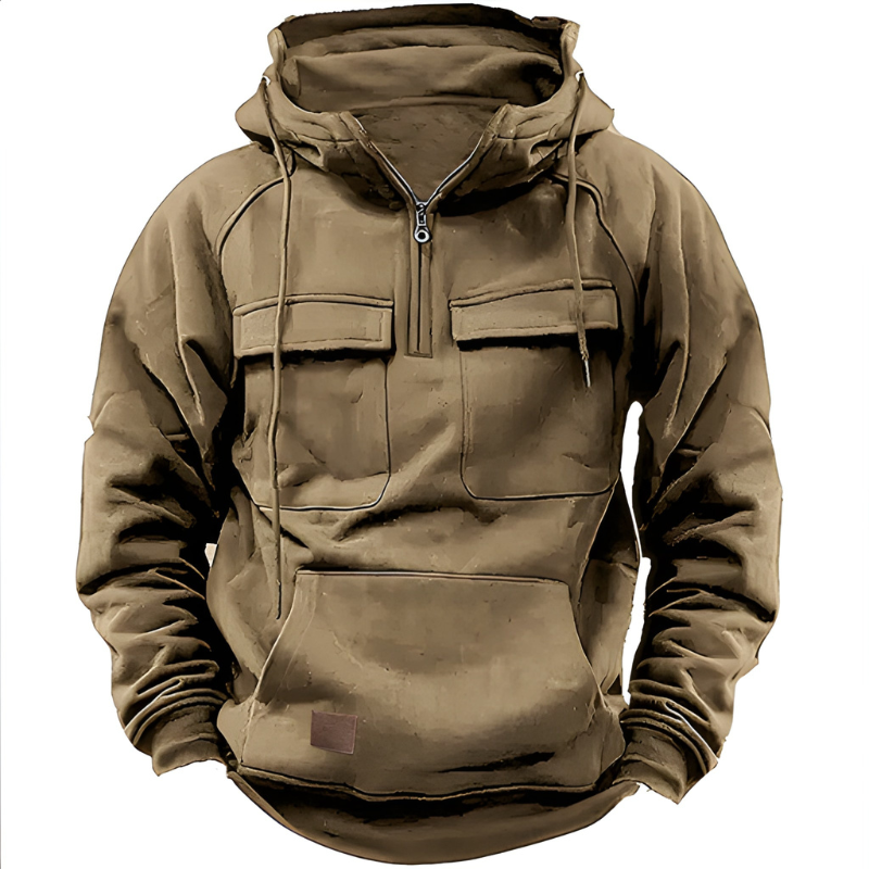 Herren Übergangsjacke mit Kapuze - khaki