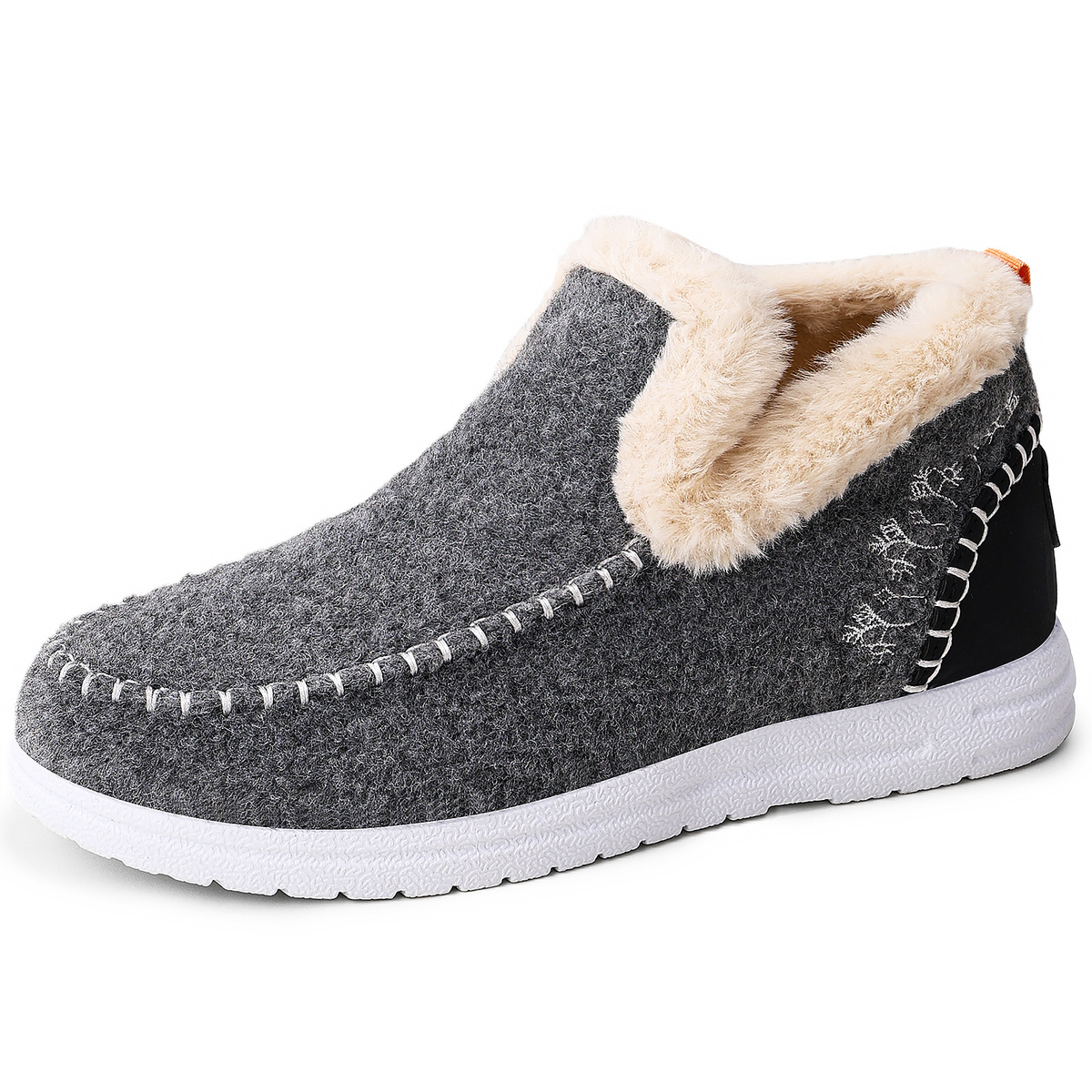 Herren Winterschuhe mit Futter - grau