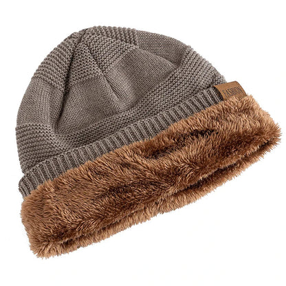 Herren Mütze Beanie mit Plüschfutter