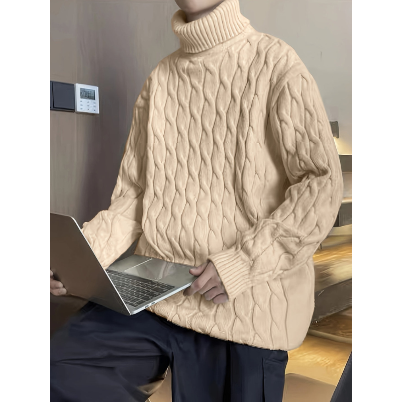 Herren Oversize Pullover mit langen Ärmeln