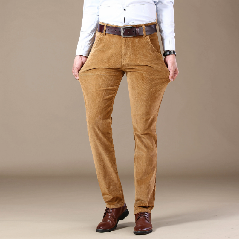 Herren Cordhose im Business-Casual-Look - orange