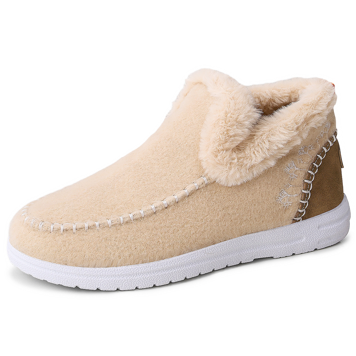 Herren Winterschuhe mit Futter - beige