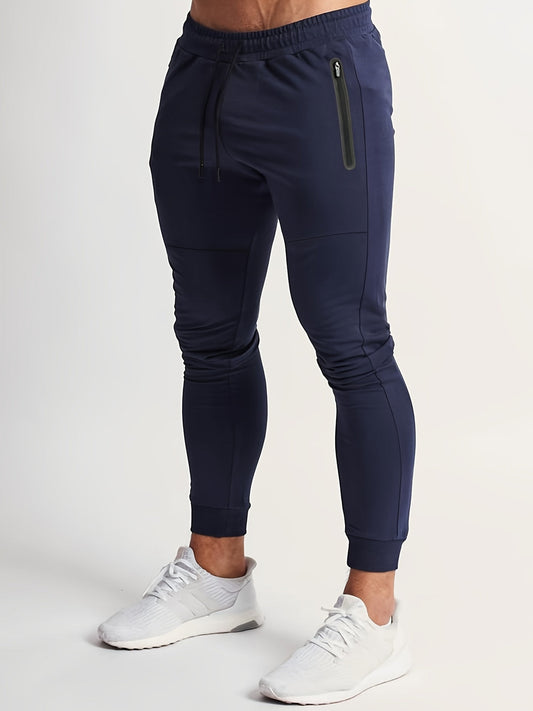 Herren Sporthose im Slim Fit mit Kordelzug - blau