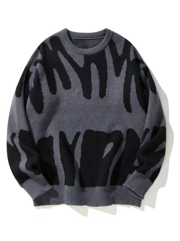 Herren Sweatshirt in Strickoptik - grau