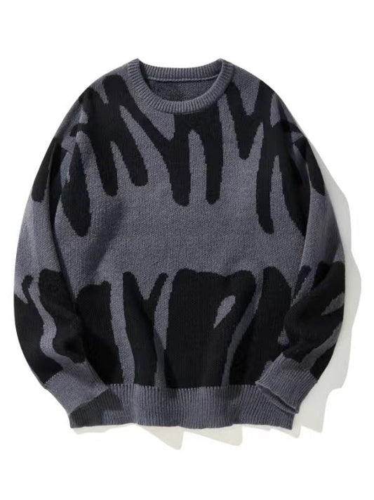 Herren Sweatshirt in Strickoptik - grau