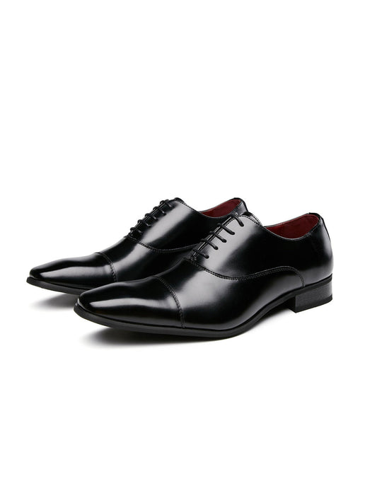 Herren Schuhe mit Schnürung in klassischer Form - schwarz