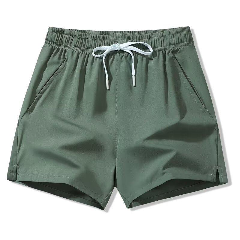 Herren Shorts mit Kordelzug und Taschen - armee grün